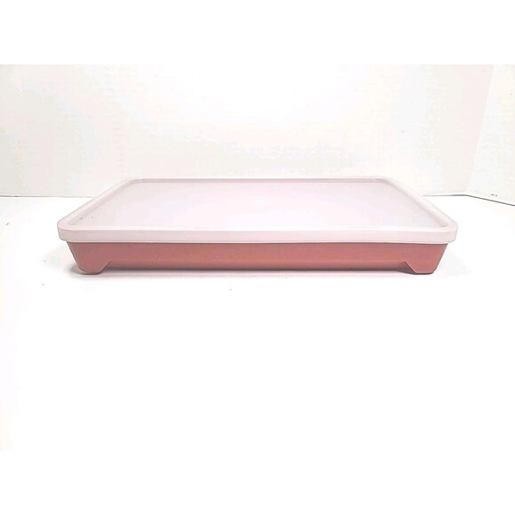 Vintage Tupperware #1292 Bacon Hot Dog Cold Cut Keeper Paprika With Lid - Picture 2 of 7